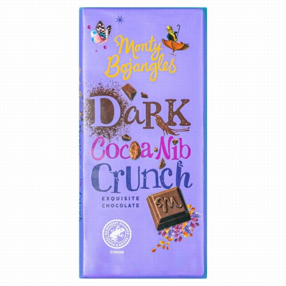 Monty Bojangles Cocoa Nib Crunch Block Earthfare Eco Supermarket