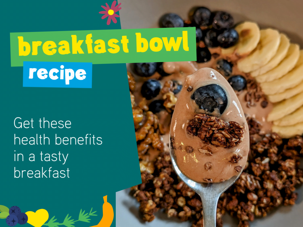 Breakfast bowl recipe graphic